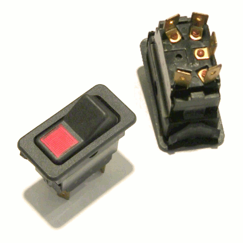 10802214 Continental rocker switch, one red light