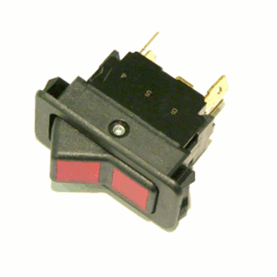 110114 McNeilus Red/Red Rocker Switch